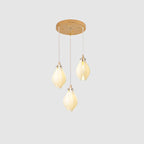 Lustra Pendant Lamp White Floral Ceramic