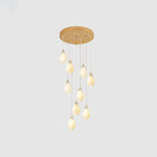 Lustra Pendant Lamp White Floral Ceramic