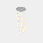 Lustra Pendant Lamp White Floral Ceramic