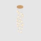 Lustra Pendant Lamp White Floral Ceramic