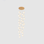 Lustra Pendant Lamp White Floral Ceramic