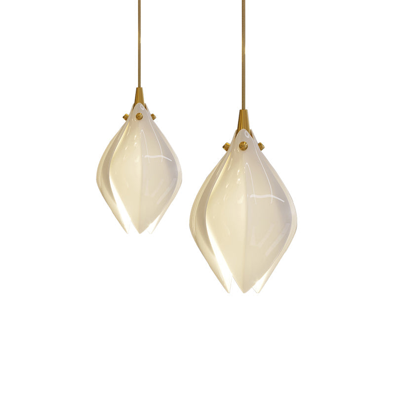 Lustra Pendant Lamp White Floral Ceramic
