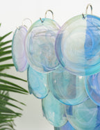 Aurora Chandelier Blue Murano Glass Disc Elegant