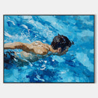 Blue Pool Dynamic Oil Painting