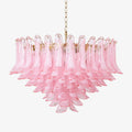 Aurora Chandelier Blush Pink Murano Glass Petals Elegant
