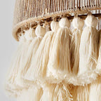 Pendant Lamp Cotton Yarn Shade Ruffled Fringe Boho Handmade