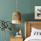 Pendant Lamp Cotton Yarn Shade Ruffled Fringe Boho Handmade