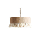Pendant Lamp Cotton Yarn Shade Ruffled Fringe Boho Handmade