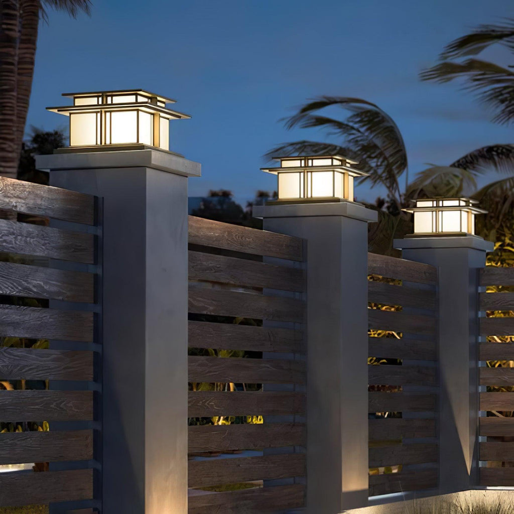 Milo Pillar Solar /HardWire Outdoor Light