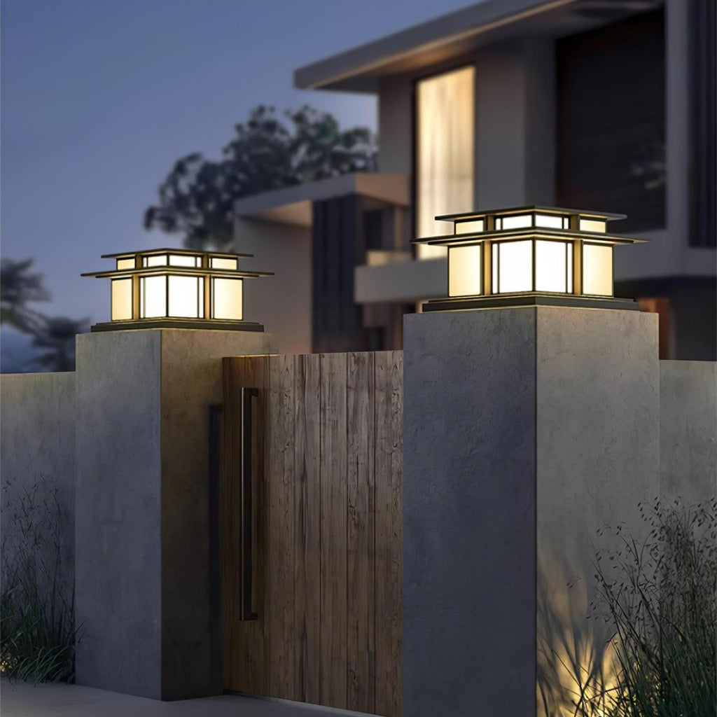 Milo Pillar Solar /HardWire Outdoor Light