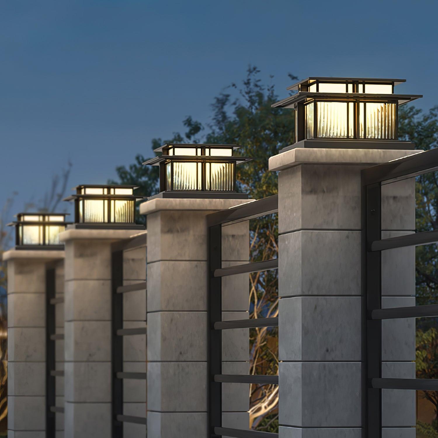 Milo Pillar Solar /HardWire Outdoor Light