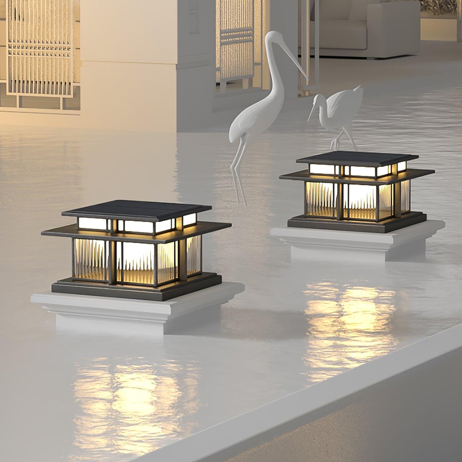Milo Pillar Solar /HardWire Outdoor Light