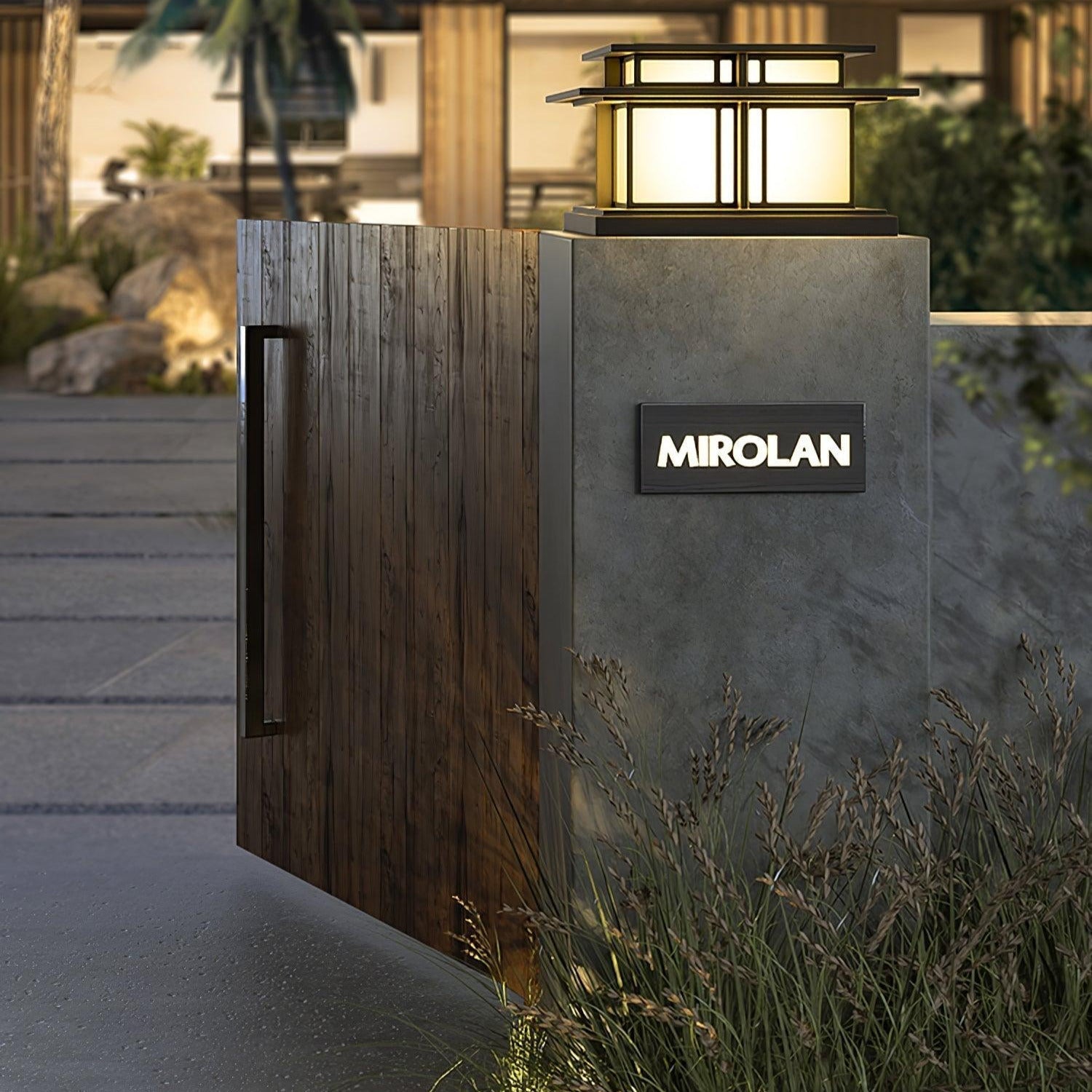Milo Pillar Solar /HardWire Outdoor Light