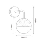 Ritta Wall Lamp Travertine & Hemisphere