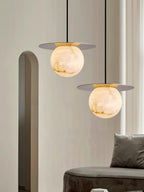 Nyvelyra Sphere Alabaster Pendant Light