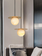 Nyvelyra Sphere Alabaster Pendant Light