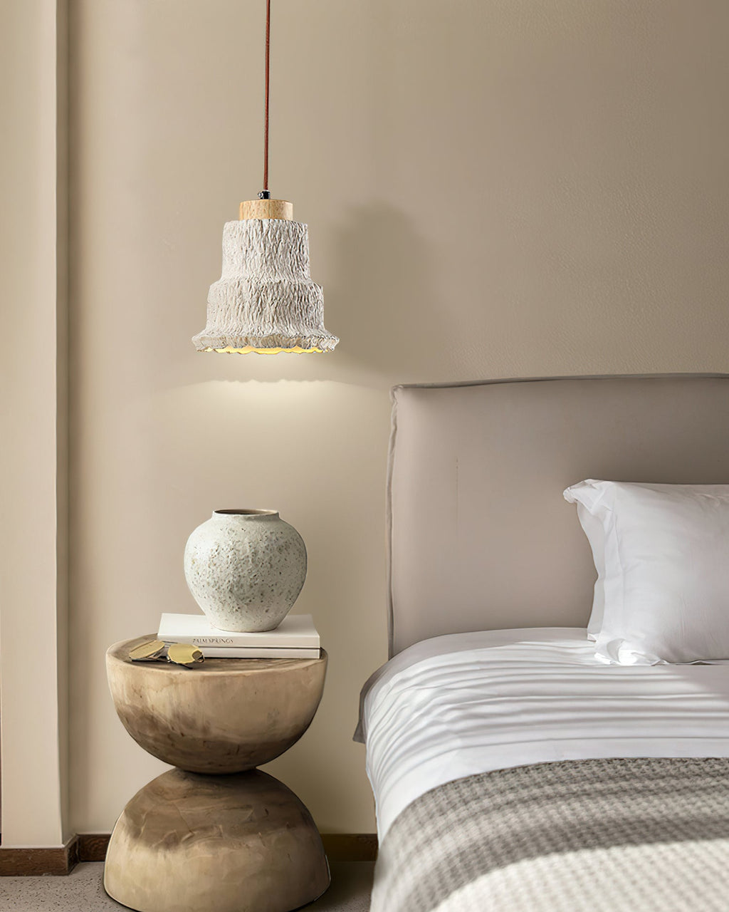 Esilara Tiered Travertine Pendant Light
