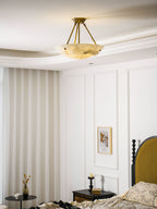 Bowl Pendant Lamp Alabaster Elegance