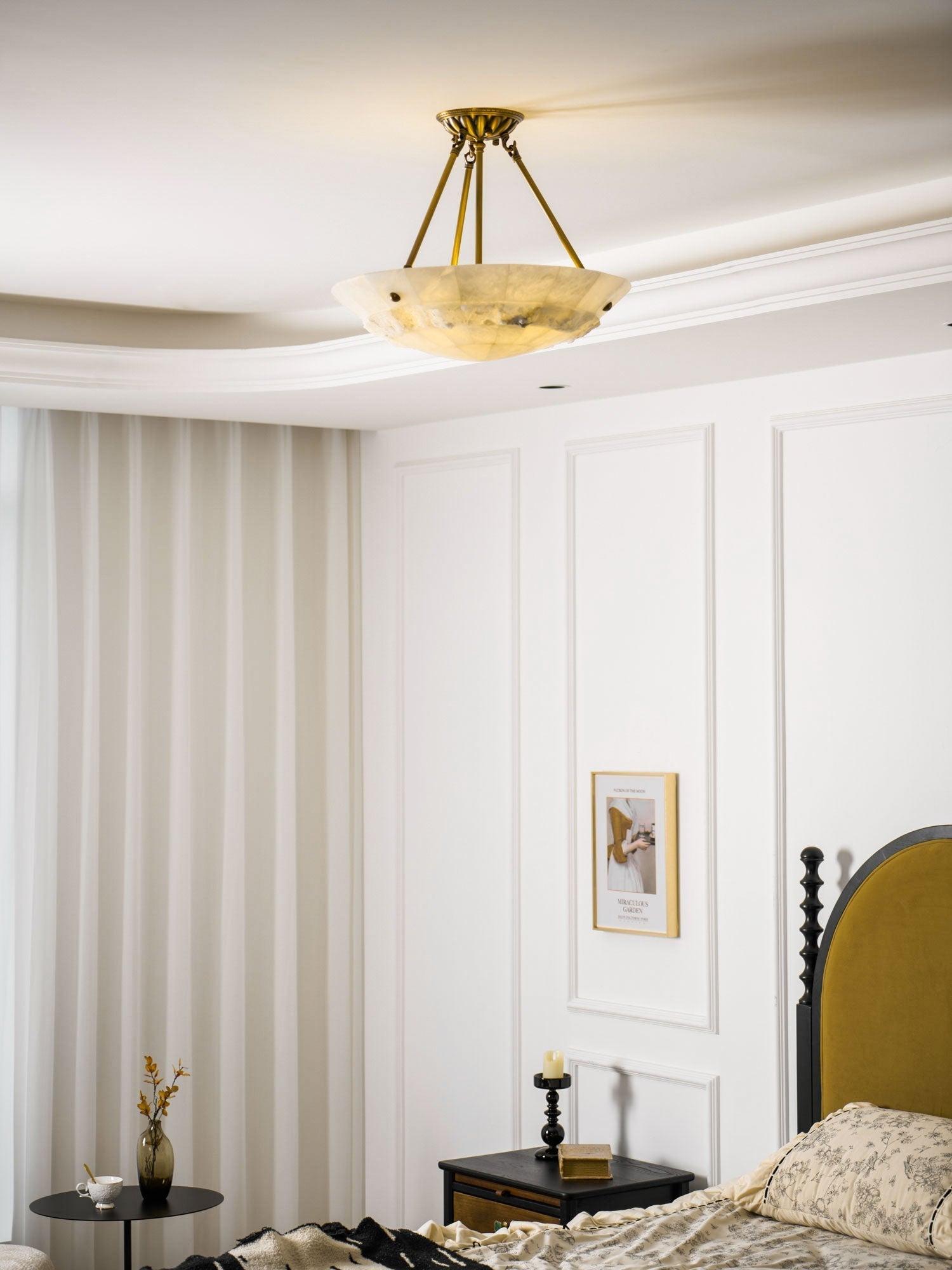 Bowl Pendant Lamp Alabaster Elegance
