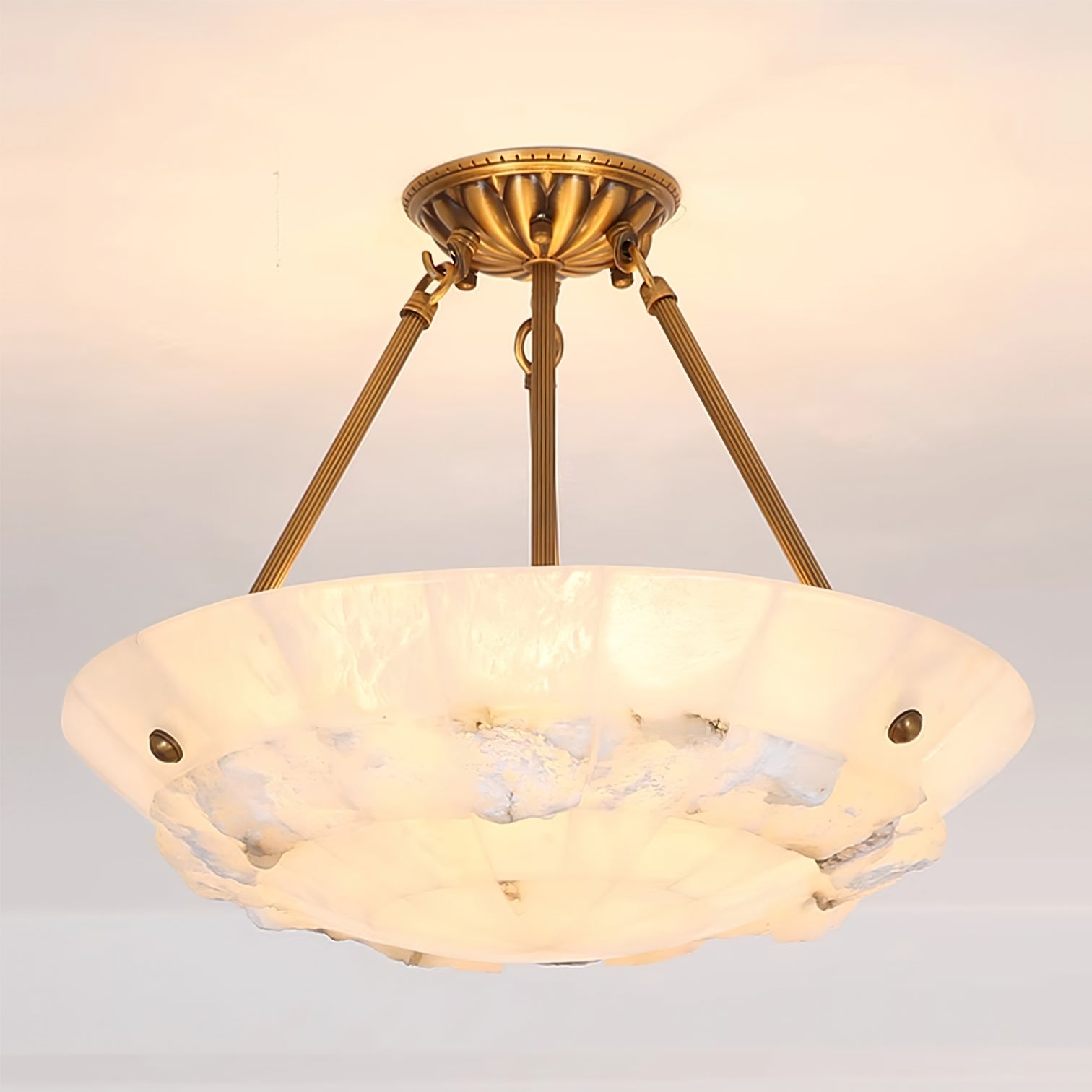 Bowl Pendant Lamp Alabaster Elegance