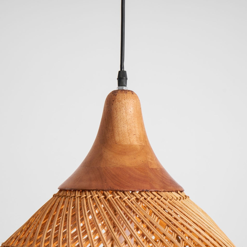 Solavn Light Pendant in Wood of Rattan - Kingsley Beaumont