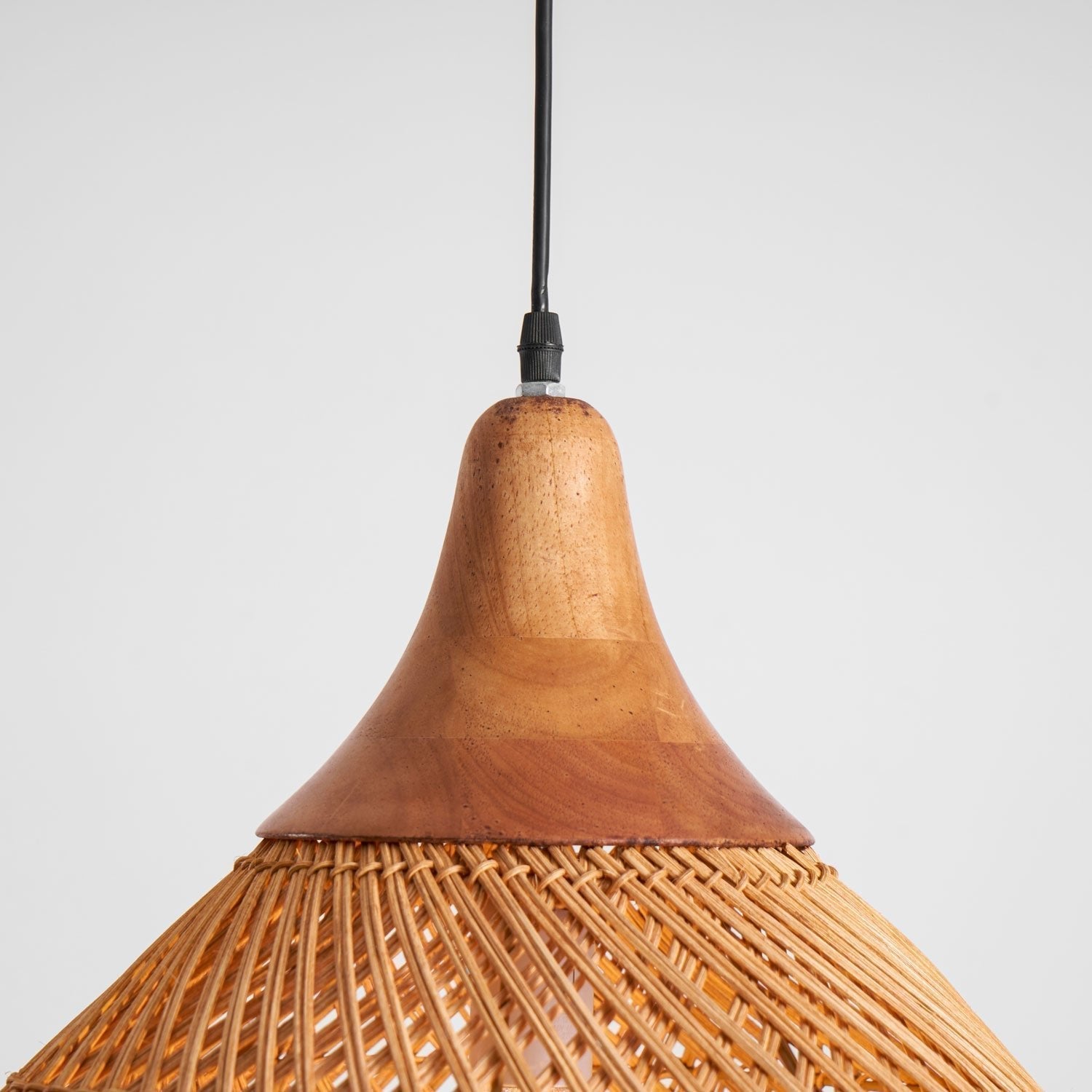 Solavn Light Pendant in Wood of Rattan - Kingsley Beaumont
