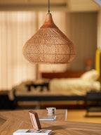 Solavn Light Pendant in Wood of Rattan - Kingsley Beaumont