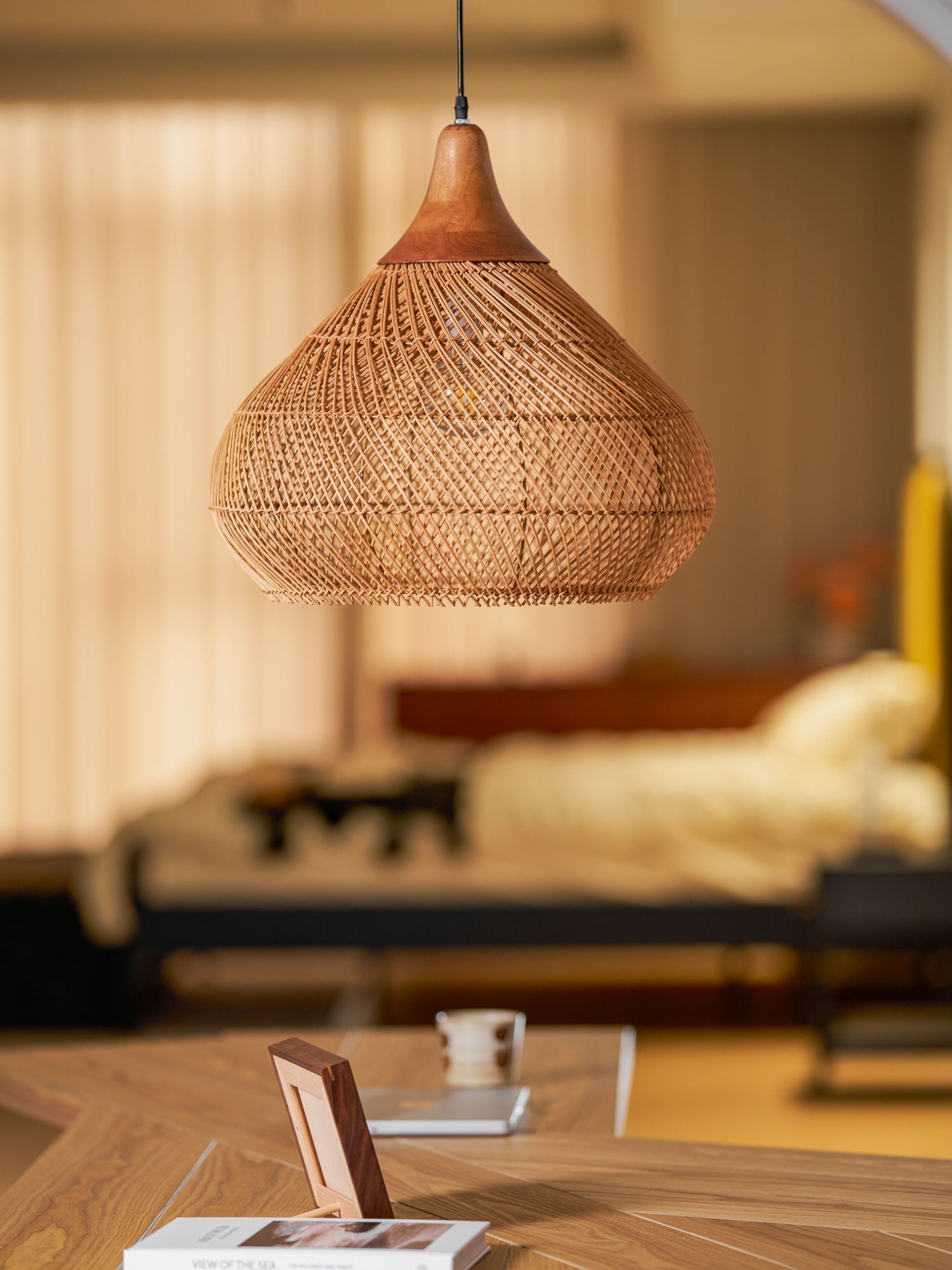 Solavn Light Pendant in Wood of Rattan - Kingsley Beaumont