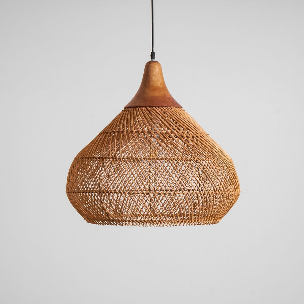 Solavn Light Pendant in Wood of Rattan - Kingsley Beaumont