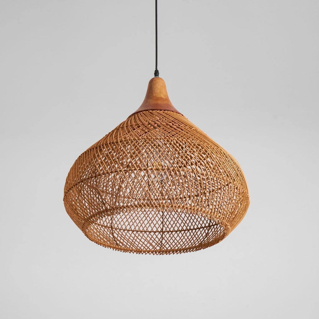 Solavn Light Pendant in Wood of Rattan - Kingsley Beaumont