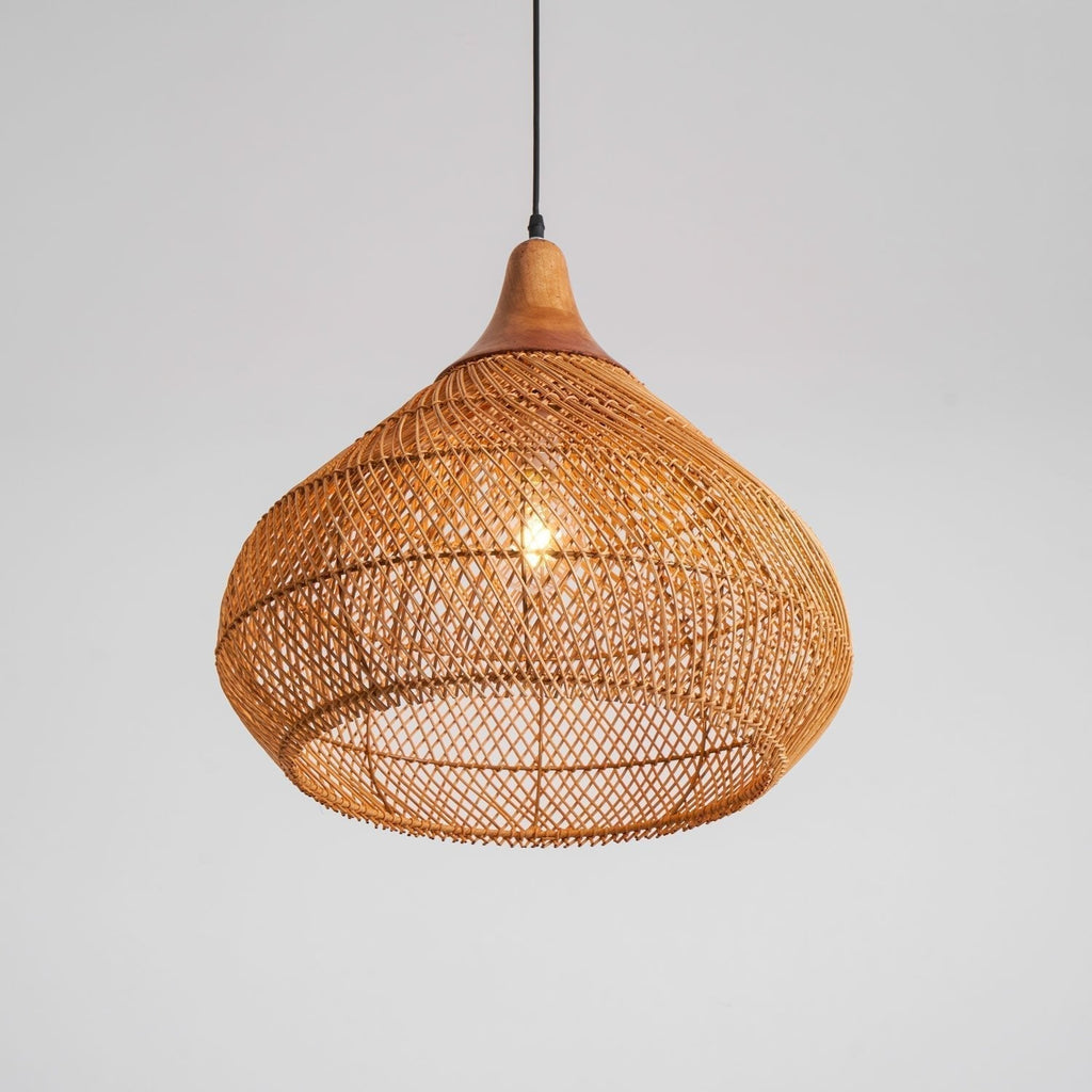 Solavn Light Pendant in Wood of Rattan - Kingsley Beaumont