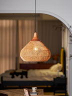 Solavn Light Pendant in Wood of Rattan - Kingsley Beaumont