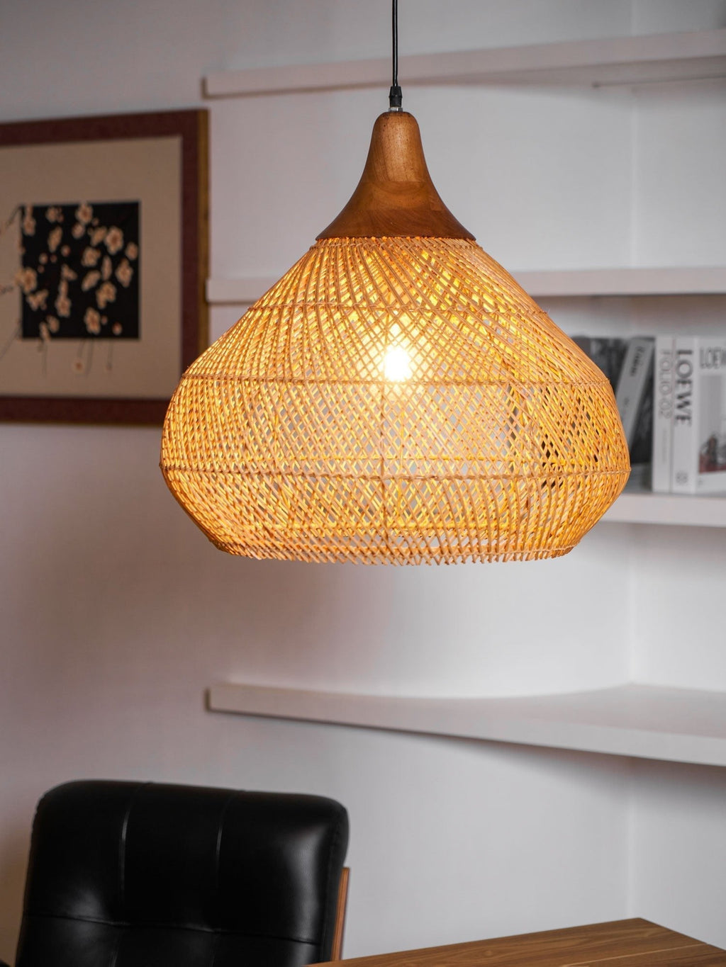 Solavn Light Pendant in Wood of Rattan - Kingsley Beaumont