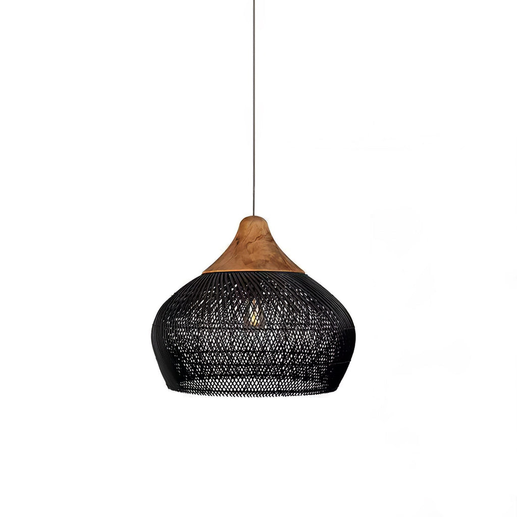Solavn Light Pendant in Wood of Rattan - Kingsley Beaumont