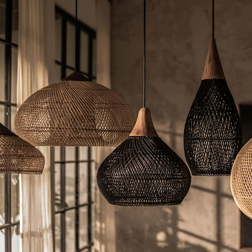 Evelyn Braided Rattan Livingroom Pendant Lamp