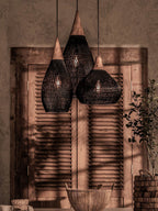 Solavn Light Pendant in Wood of Rattan - Kingsley Beaumont