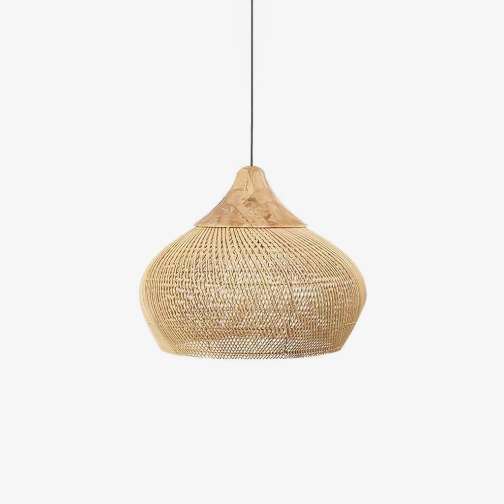 Solavn Light Pendant in Wood of Rattan - Kingsley Beaumont