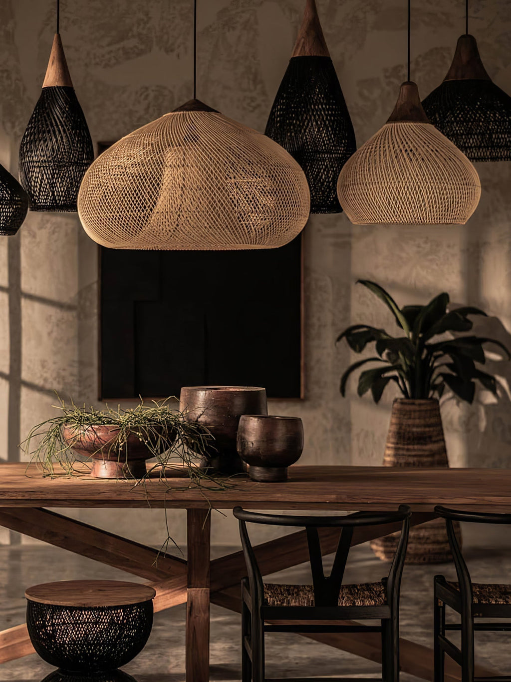 Solavn Light Pendant in Wood of Rattan - Kingsley Beaumont