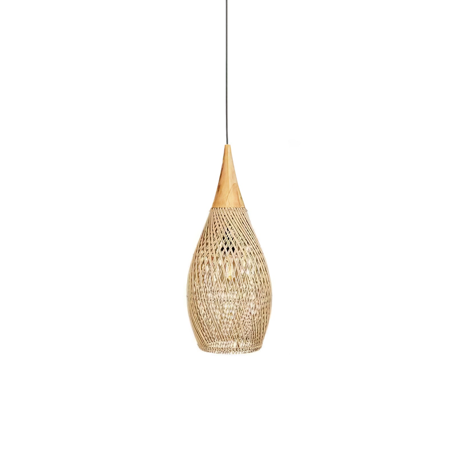 Solavn Light Pendant in Wood of Rattan - Kingsley Beaumont