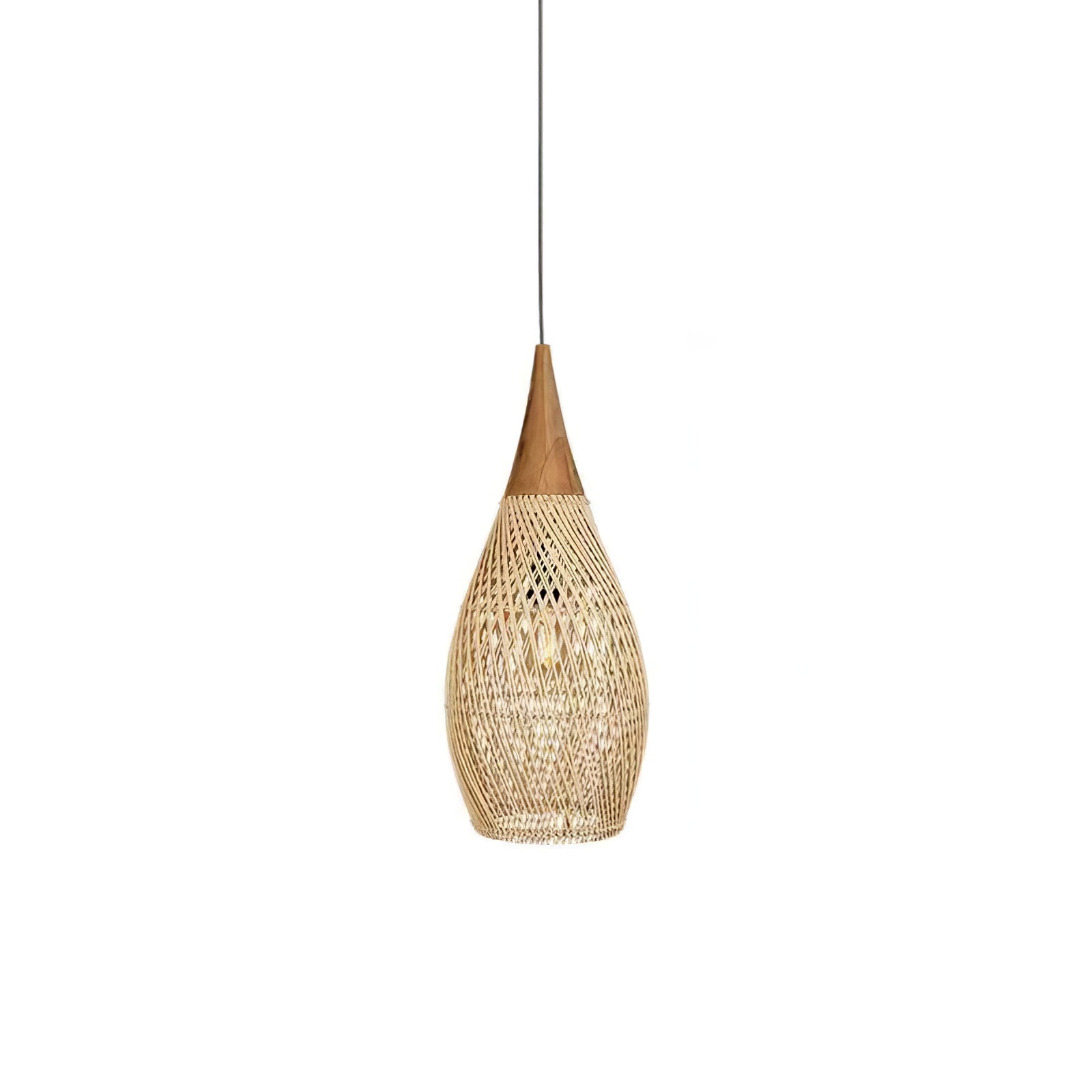 Solavn Light Pendant in Wood of Rattan - Kingsley Beaumont