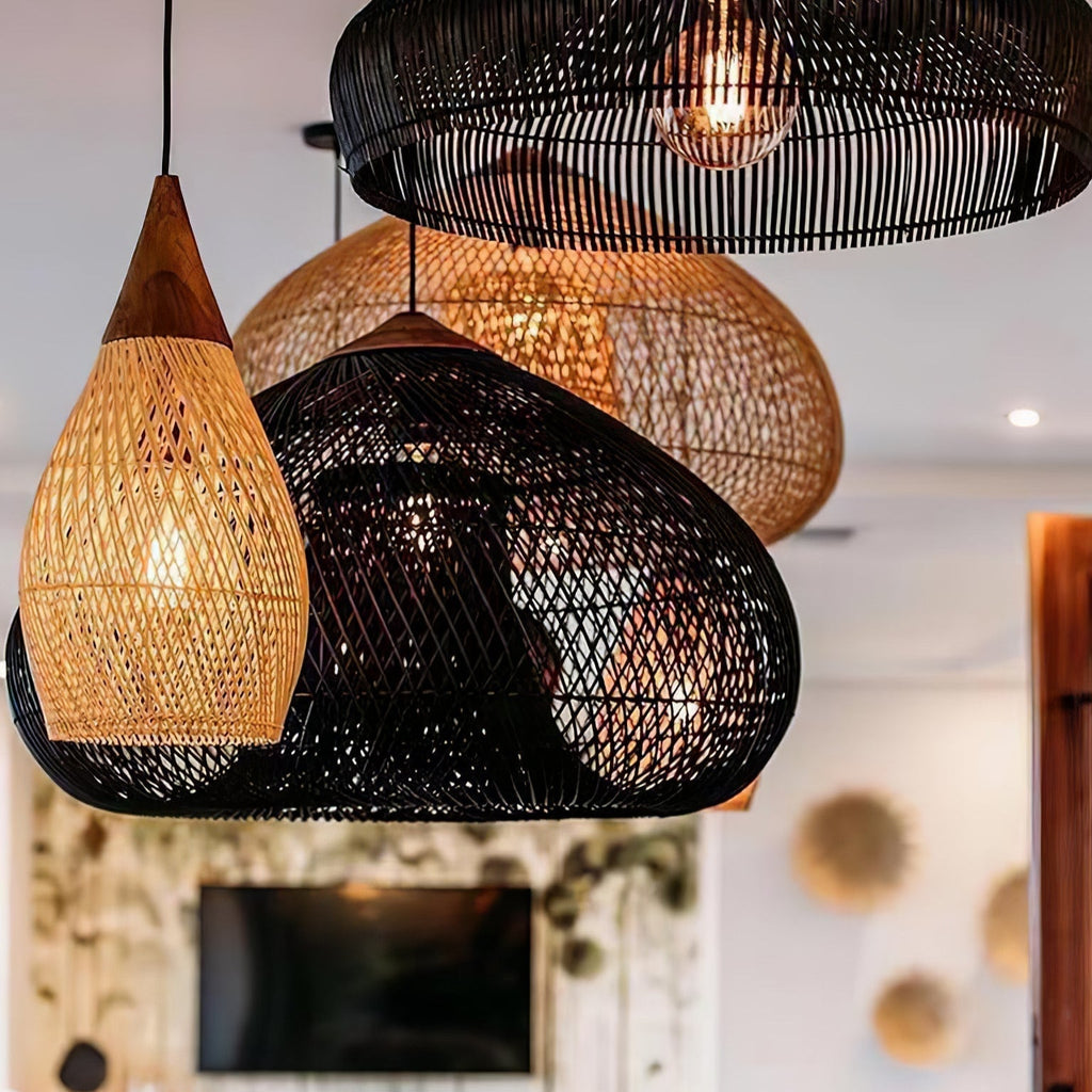 Evelyn Braided Rattan Livingroom Pendant Lamp