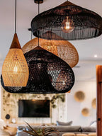 Solavn Light Pendant in Wood of Rattan - Kingsley Beaumont
