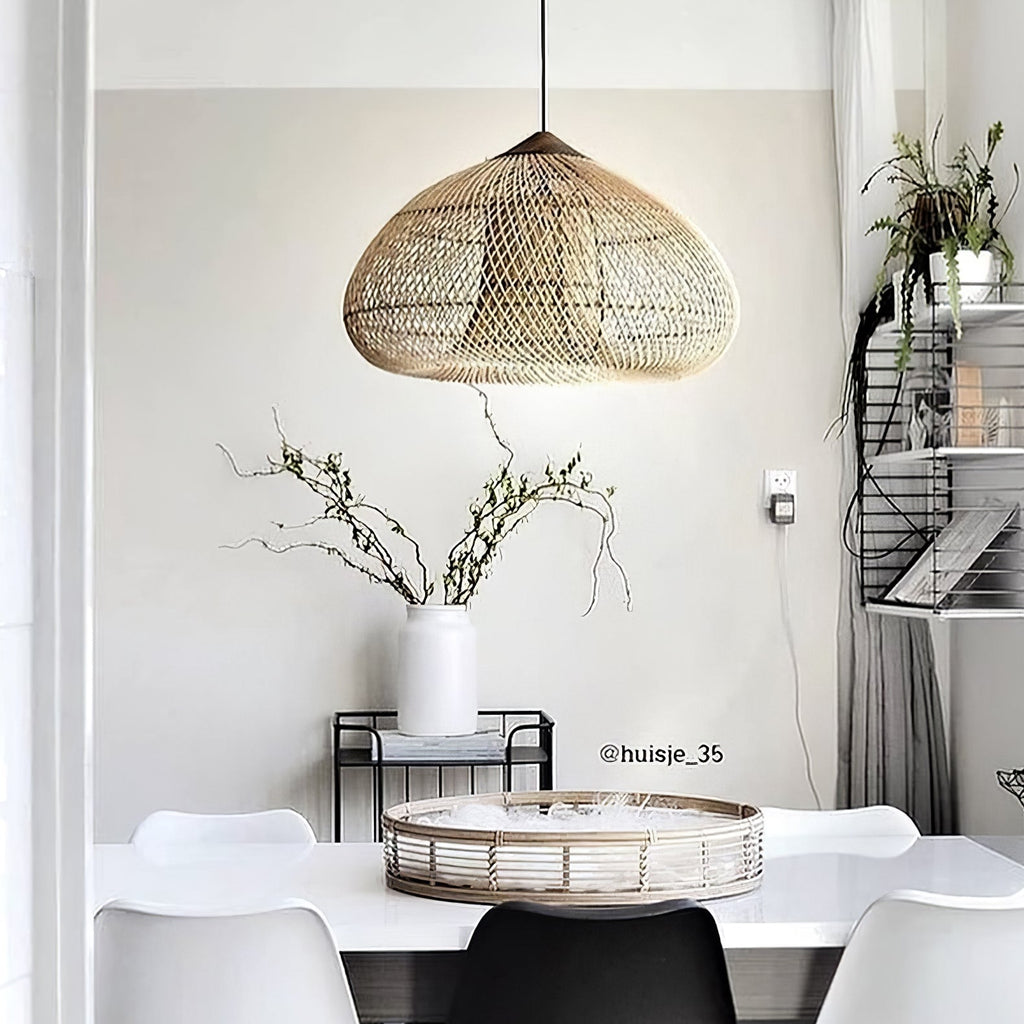 Solavn Light Pendant in Wood of Rattan - Kingsley Beaumont