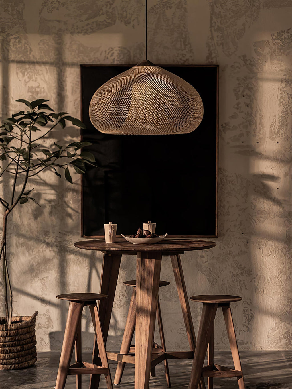 Solavn Light Pendant in Wood of Rattan - Kingsley Beaumont