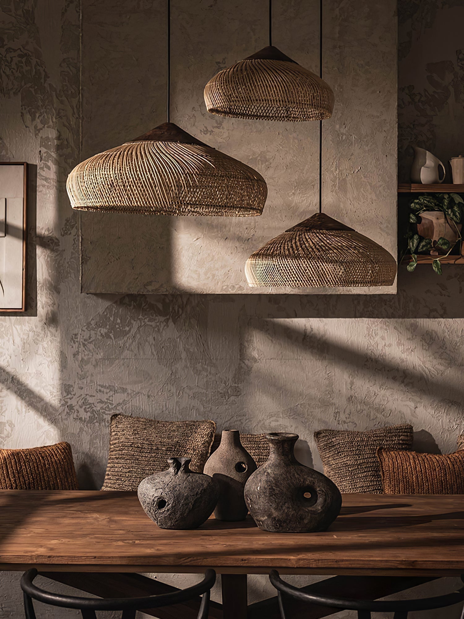 Solavn Light Pendant in Wood of Rattan - Kingsley Beaumont