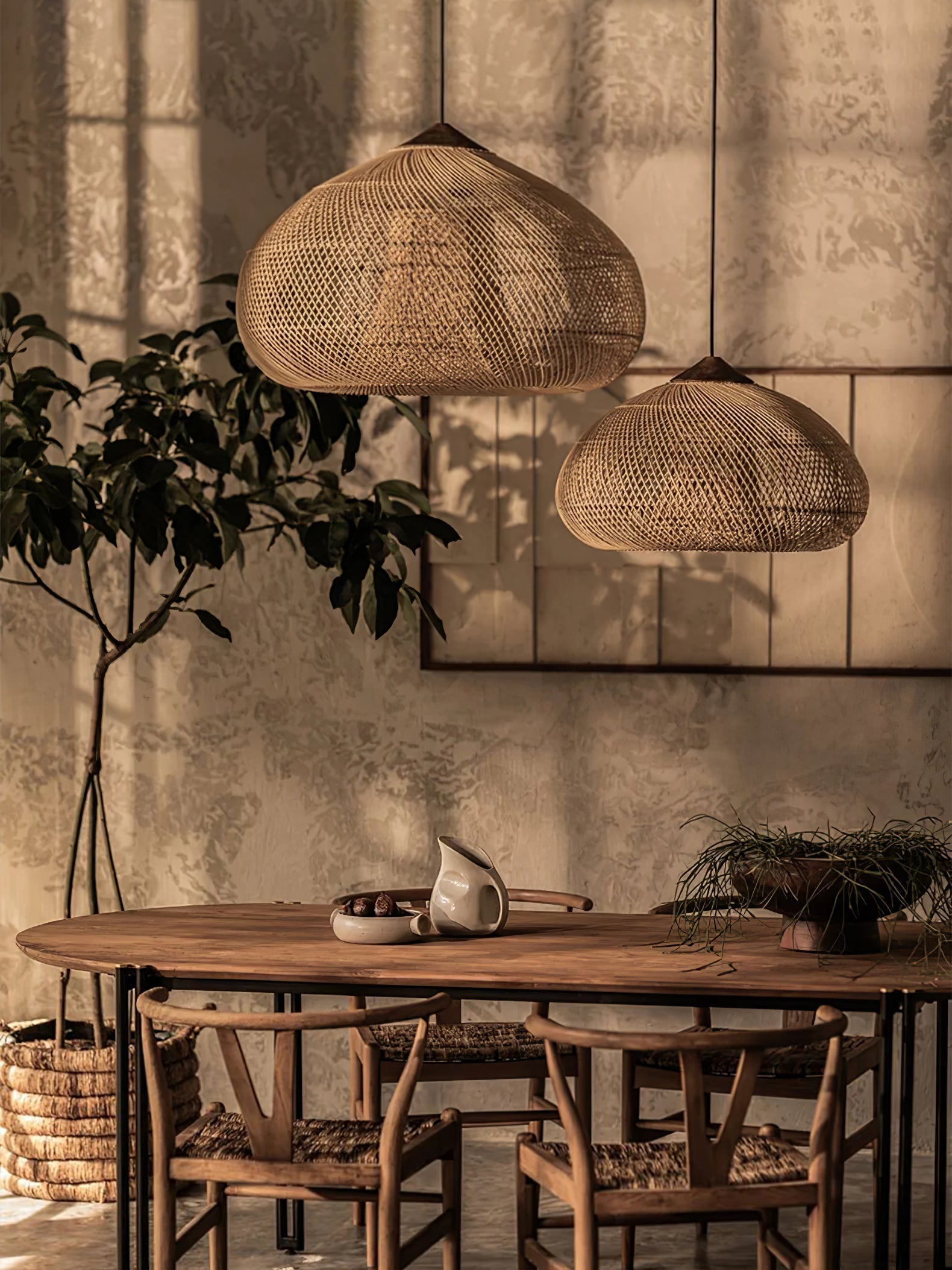 Solavn Light Pendant in Wood of Rattan - Kingsley Beaumont