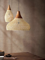 Solavn Light Pendant in Wood of Rattan - Kingsley Beaumont