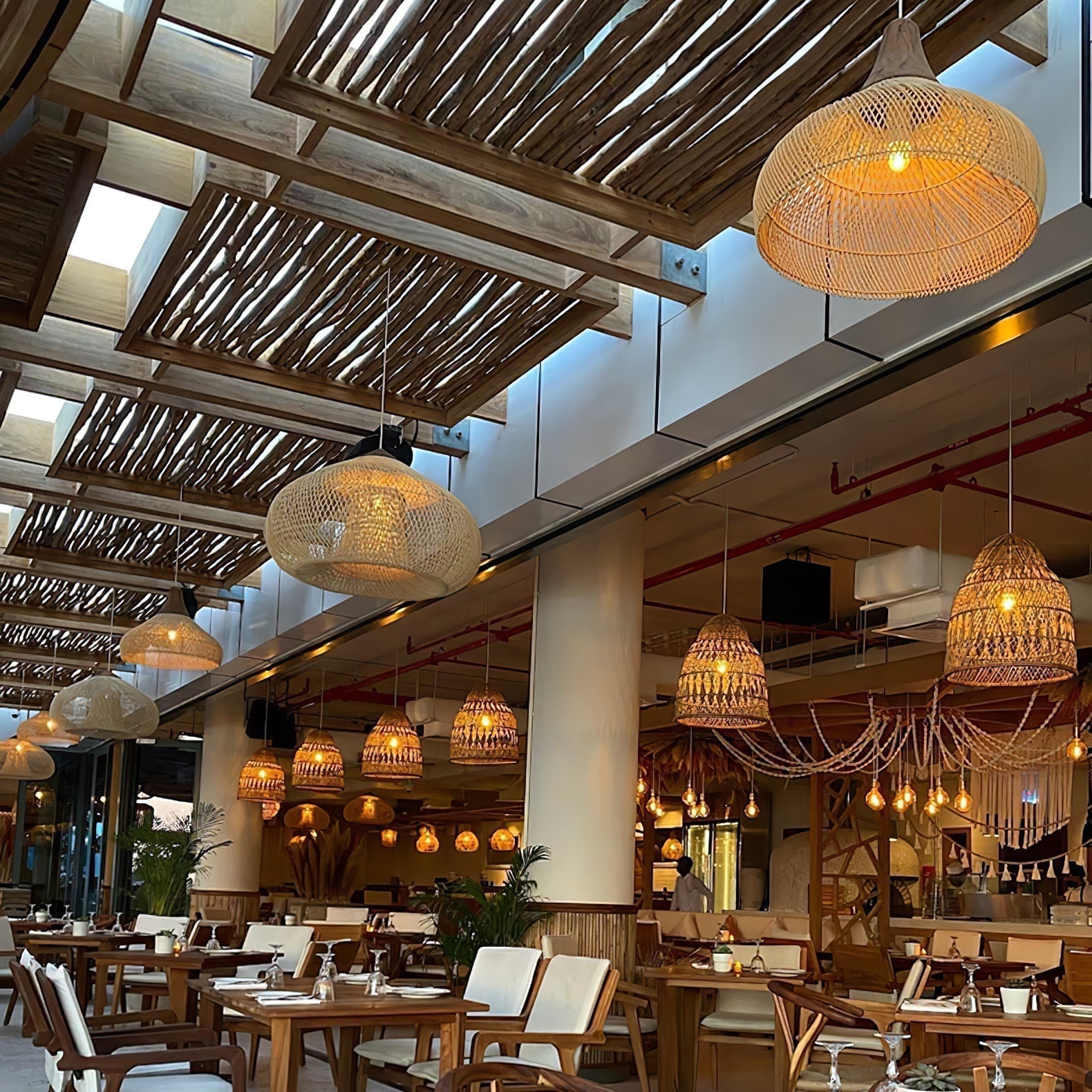 Solavn Light Pendant in Wood of Rattan - Kingsley Beaumont