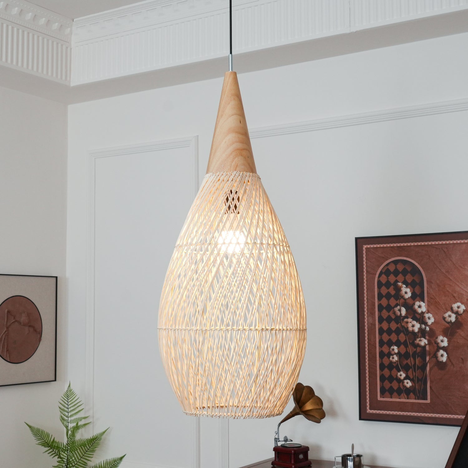 Evelyn Braided Rattan Livingroom Pendant Lamp