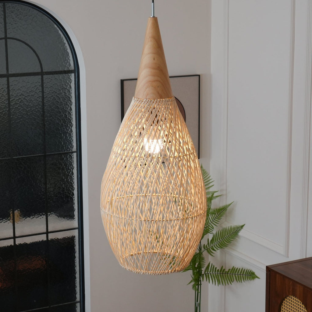 Solavn Light Pendant in Wood of Rattan - Kingsley Beaumont